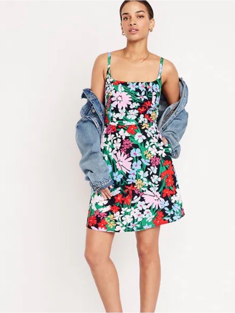 Old Navy Cami Fit & Flare Mini Dress Large Floral Boho Summer